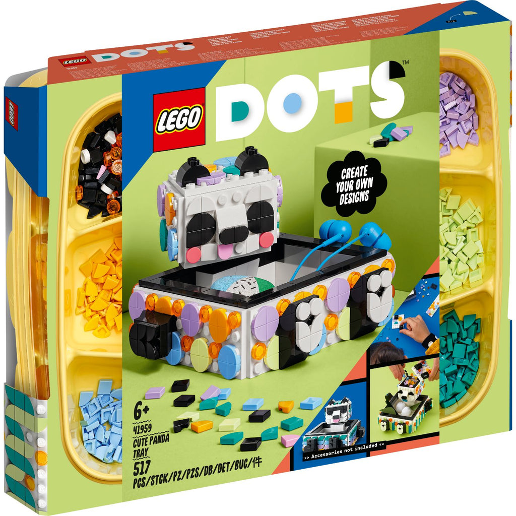 LEGO® DOTS™ Cute Panda Tray - Khay Đựng Đồ Gấu Trúc Đáng Yêu (41959) - Hình ảnh sản phẩm