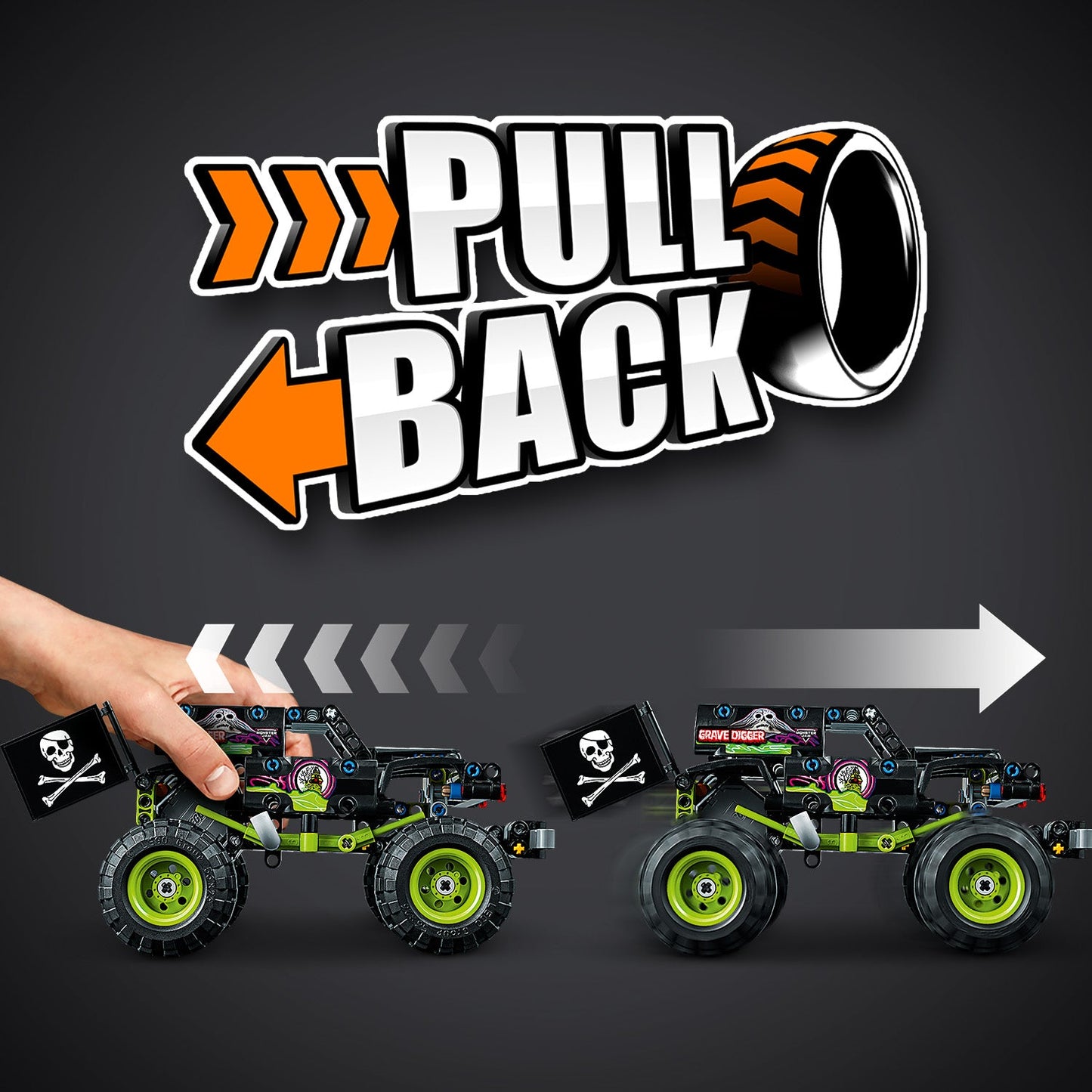 LEGO® Technic™ Monster Jam Grave Digger® - Đồ Chơi Lắp Ráp Xe Tải Quái Vật 42118 LEGO - ảnh 2 - Lego Technic