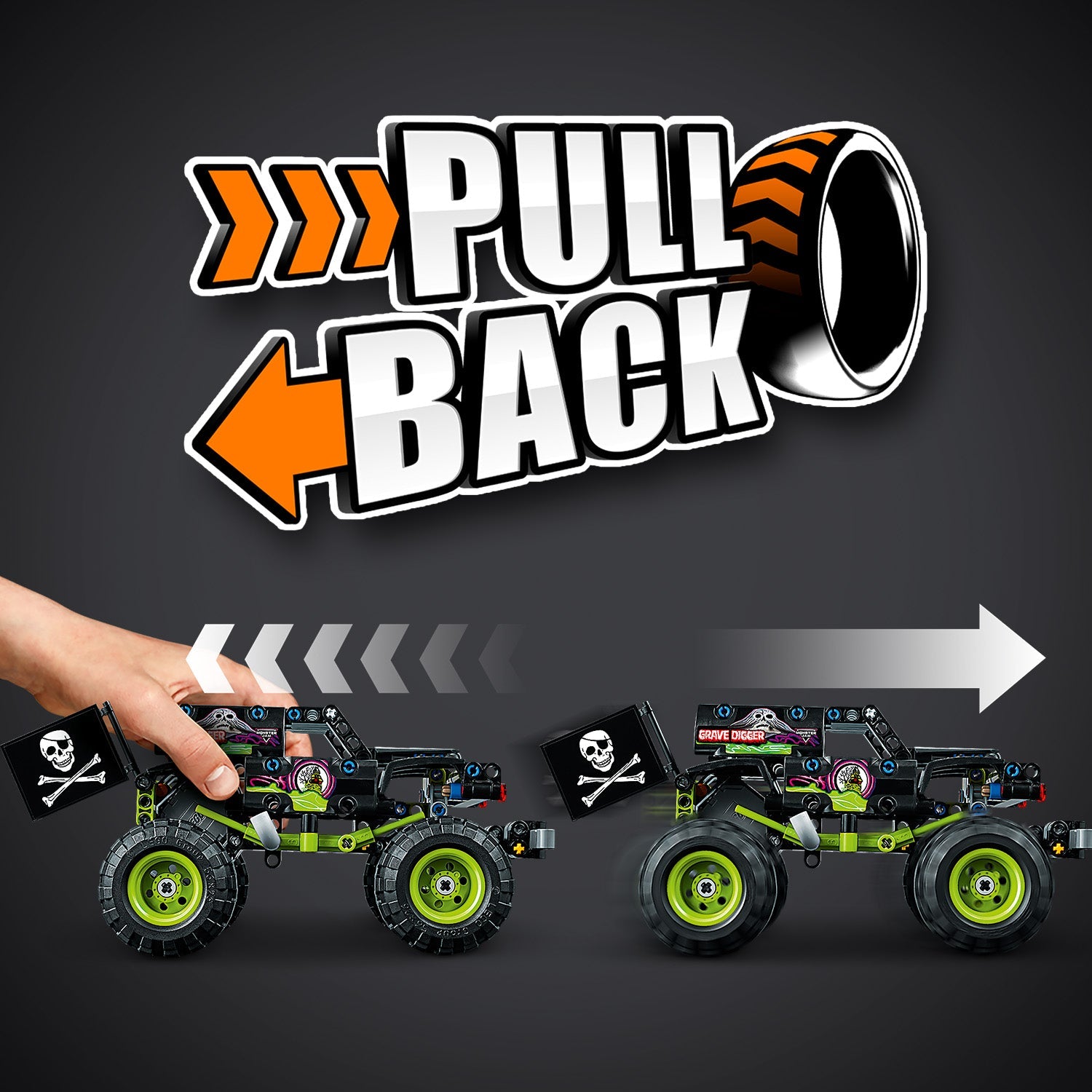 LEGO® Technic™ Monster Jam Grave Digger® - Đồ Chơi Lắp Ráp Xe Tải Quái Vật 42118 LEGO - ảnh 2 - Lego Technic