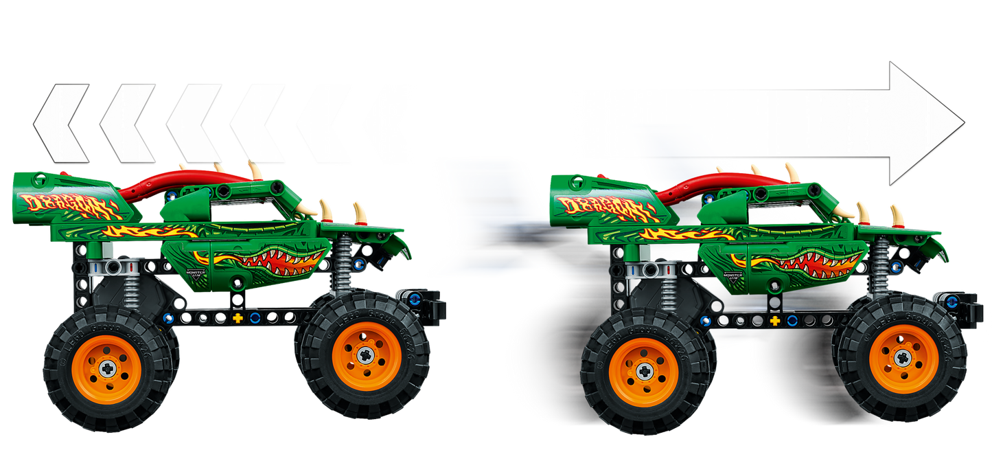 LEGO® Technic™ Monster Jam™ Dragon™ - Xe Tải Quái Vật Rồng 2 Trong 1 - LEGO 42149 - Góc nhìn khác 3