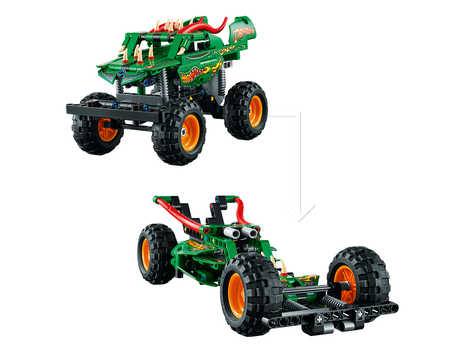 LEGO® Technic™ Monster Jam™ Dragon™ - Xe Tải Quái Vật Rồng 2 Trong 1 - LEGO 42149 - Hình ảnh bổ sung 4