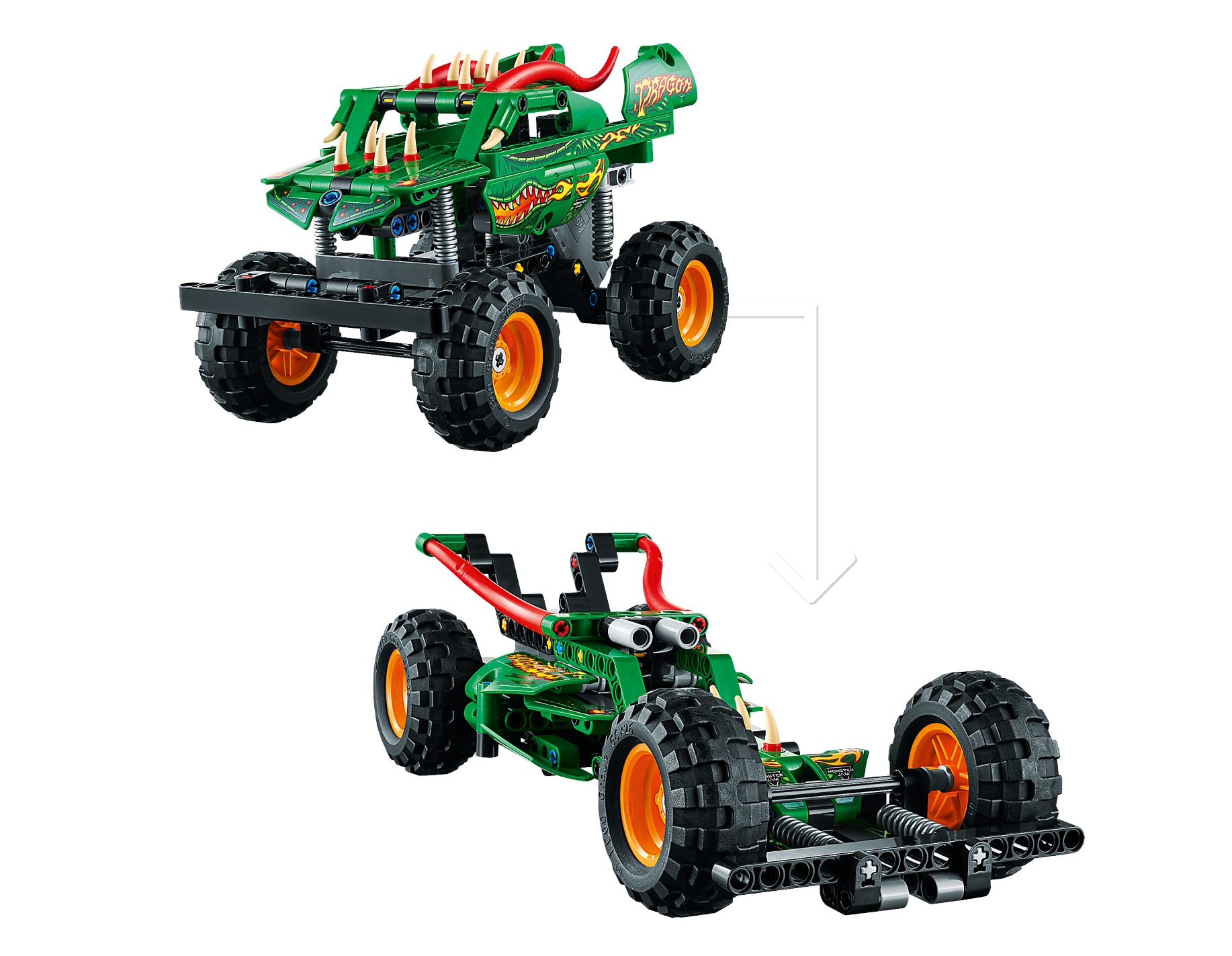 LEGO® Technic™ Monster Jam™ Dragon™ - Xe Tải Quái Vật Rồng 2 Trong 1 - LEGO 42149 - Hình ảnh bổ sung 4