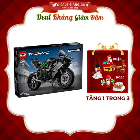 Đồ chơi lắp ráp Xe mô tô thể thao Kawasaki Ninja H2®R LEGO TECHNIC 42170