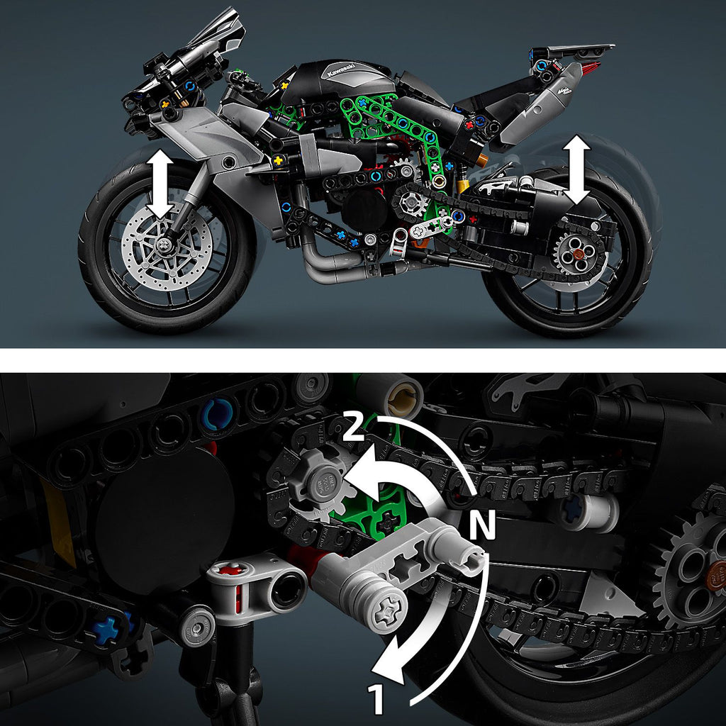 LEGO® Technic™ Kawasaki Ninja H2R Motorcycle - Mô hình lắp ráp siêu mô tô kỹ thuật - LEGO 42170 - Hình ảnh bổ sung 6