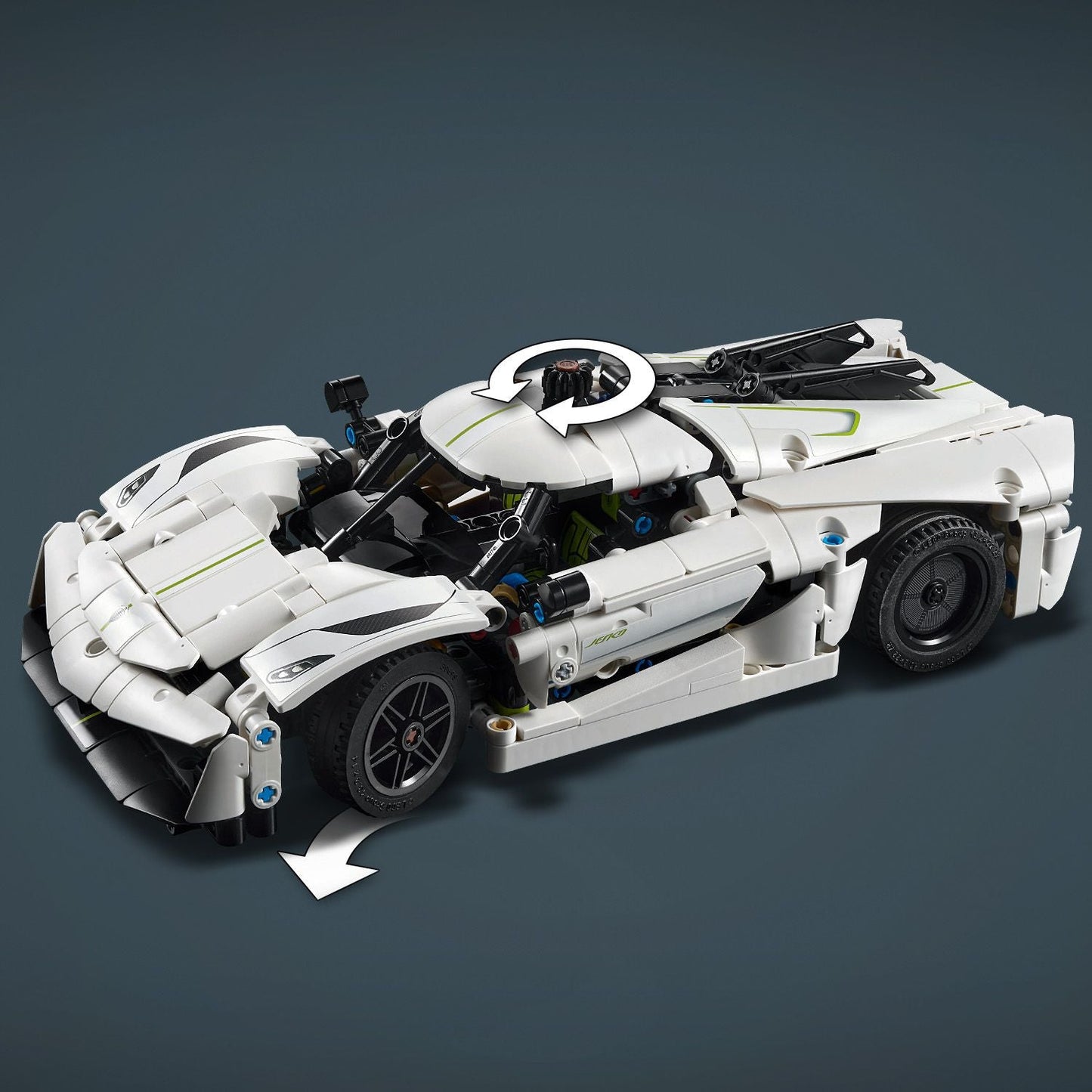 LEGO® Technic™ Koenigsegg Jesko Absolut White Hypercar - Mô Hình Xe Đua Siêu Xe LEGO 42184 - Hình ảnh bổ sung 7