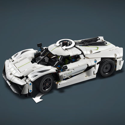 LEGO® Technic™ Koenigsegg Jesko Absolut White Hypercar - Mô Hình Xe Đua Siêu Xe LEGO 42184 - Hình ảnh bổ sung 7