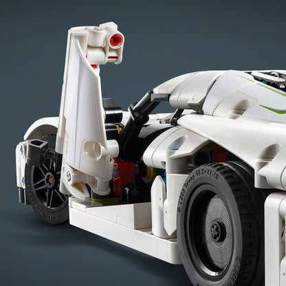 LEGO® Technic™ Koenigsegg Jesko Absolut White Hypercar - Mô Hình Xe Đua Siêu Xe LEGO 42184 - Hình ảnh bổ sung 8