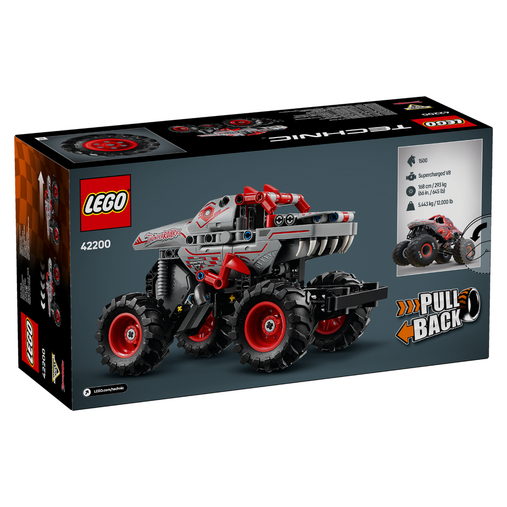 LEGO® Technic™ Monster Jam™ ThunderROARus™ Pull-Back - Xe Tải Quái Vật Kéo Lùi Khủng Long - LEGO 42200 LEGO - ảnh 3 - LEGO Te