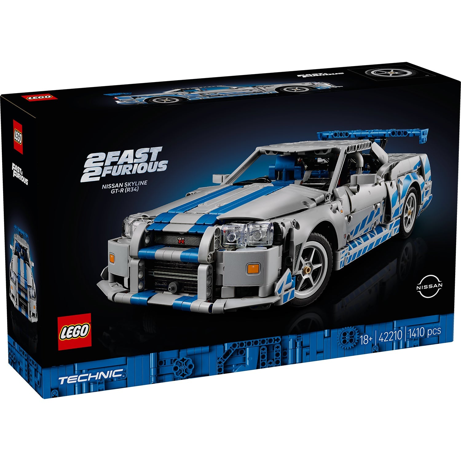 LEGO® Technic 2 Fast 2 Furious Nissan Skyline GT-R (R34) Car - Bộ Mô Hình Xe Đua - LEGO 42210 - Hình ảnh sản phẩm