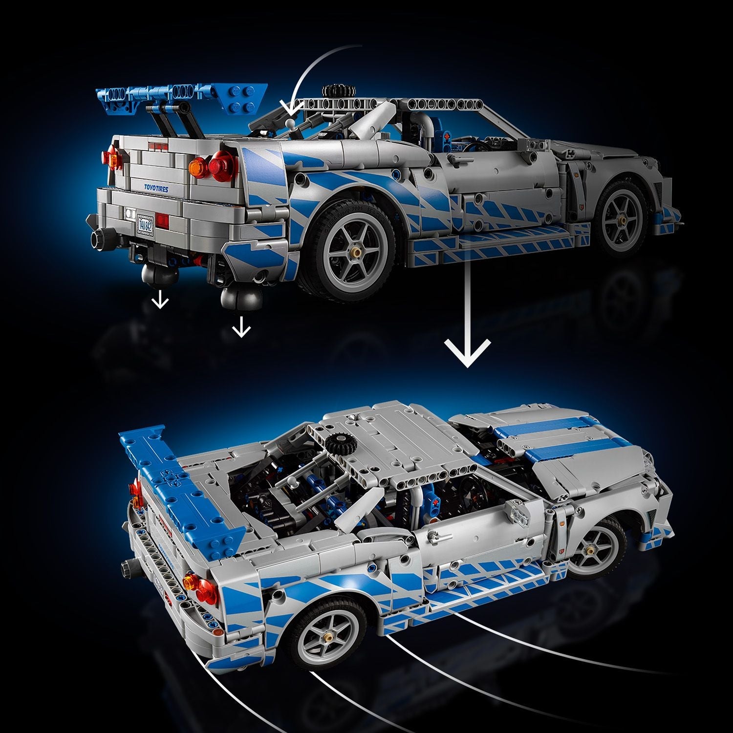 LEGO® Technic 2 Fast 2 Furious Nissan Skyline GT-R (R34) Car - Bộ Mô Hình Xe Đua - LEGO 42210 LEGO - ảnh 4 - LEGO Technic