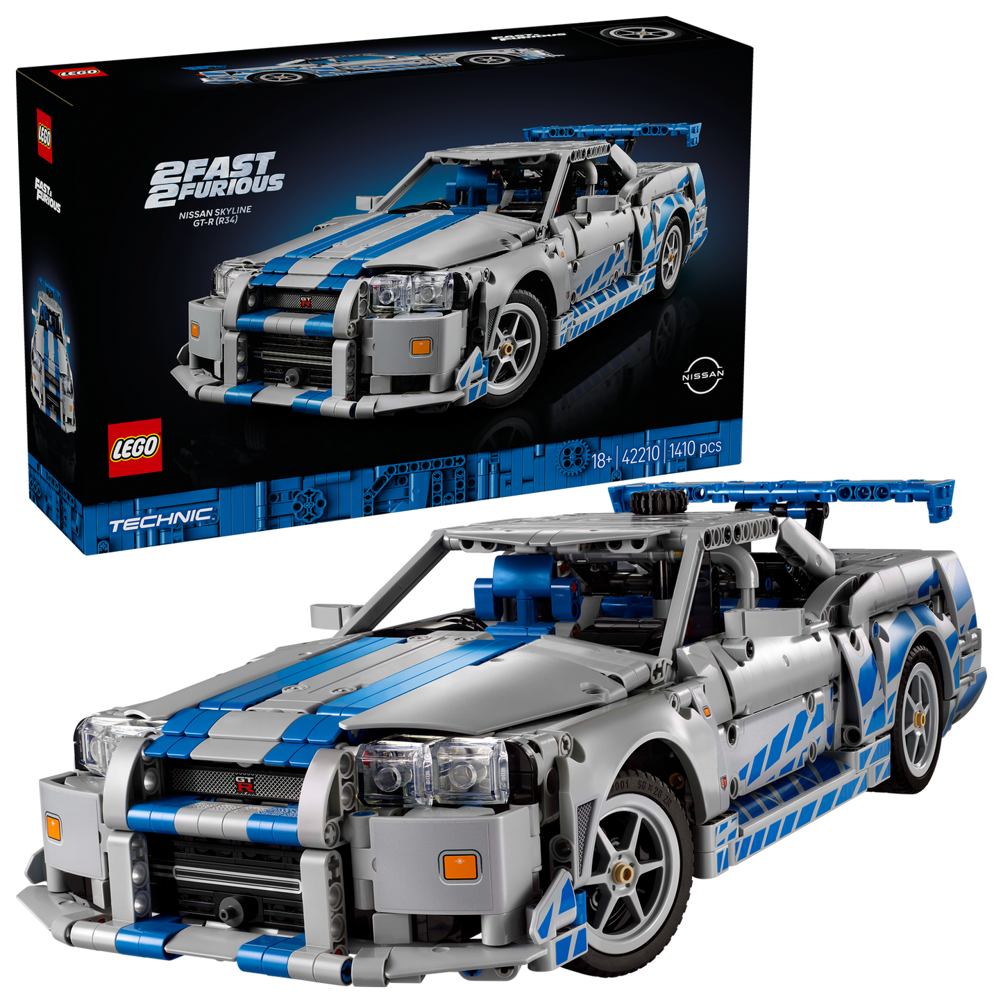LEGO® Technic 2 Fast 2 Furious Nissan Skyline GT-R (R34) Car - Bộ Mô Hình Xe Đua - LEGO 42210 LEGO - ảnh 5 - LEGO Technic