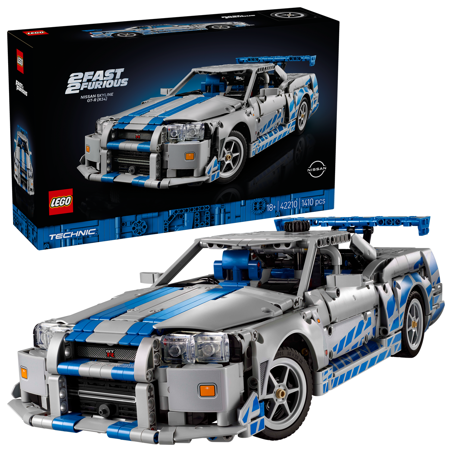 LEGO® Technic 2 Fast 2 Furious Nissan Skyline GT-R (R34) Car - Bộ Mô Hình Xe Đua - LEGO 42210 LEGO - ảnh 5 - LEGO Technic