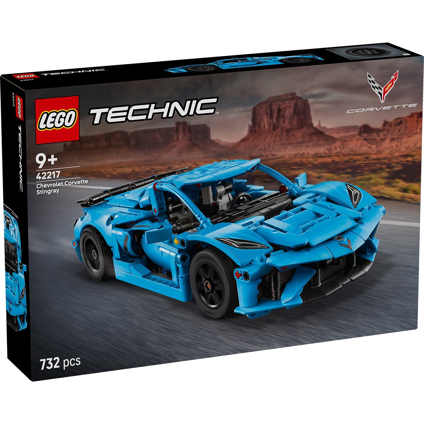 LEGO® Technic Chevrolet Corvette Stingray Blue - Mô hình Lắp ráp Xe hơi - LEGO 42217 - Hình ảnh sản phẩm