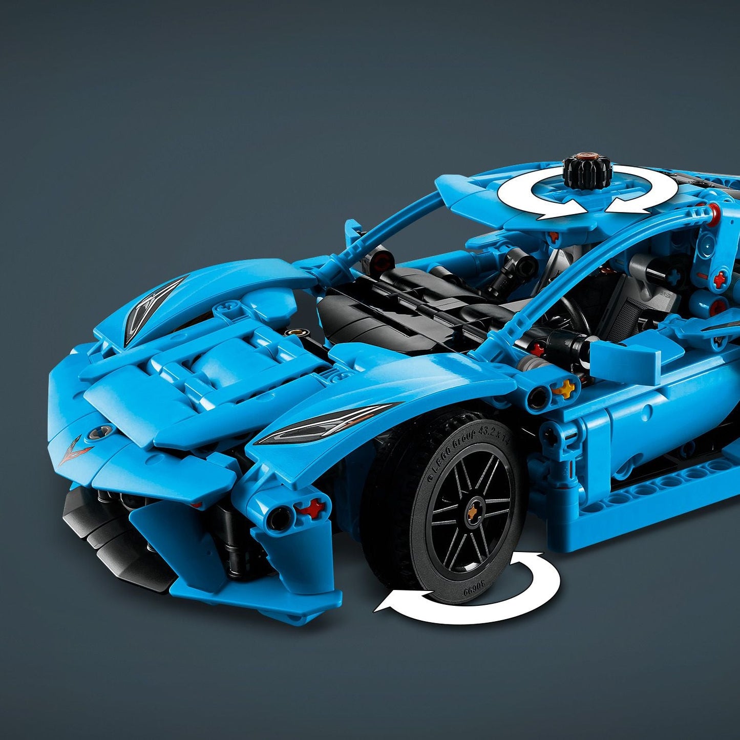 LEGO® Technic Chevrolet Corvette Stingray Blue - Mô hình Lắp ráp Xe hơi - LEGO 42217