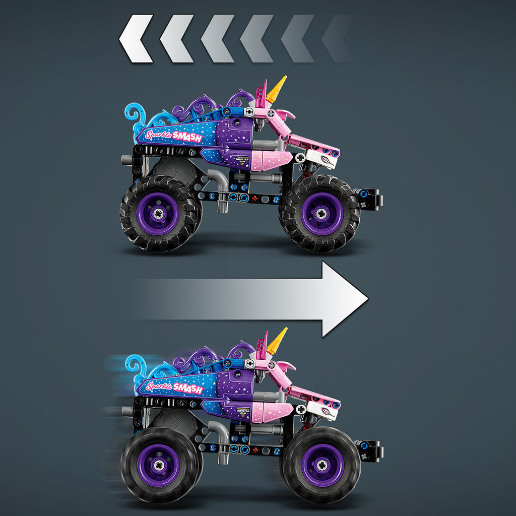 LEGO® Technic Monster Jam™ Sparkle Smash™ Pull-Back Đồ Chơi Lắp Ráp Xe Tải Kéo Lùi 42220 LEGO - ảnh 1 - LEGO Technic