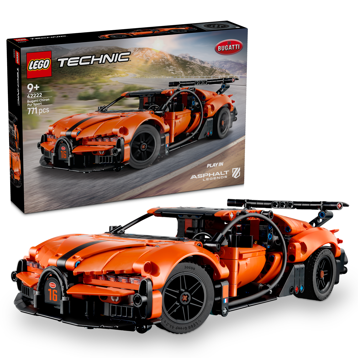 LEGO® Technic Bugatti Chiron Pur Sport Hypercar - Mô Hình Siêu Xe Đua Lắp Ráp LEGO 42222 LEGO - ảnh 1 - Lego Technic