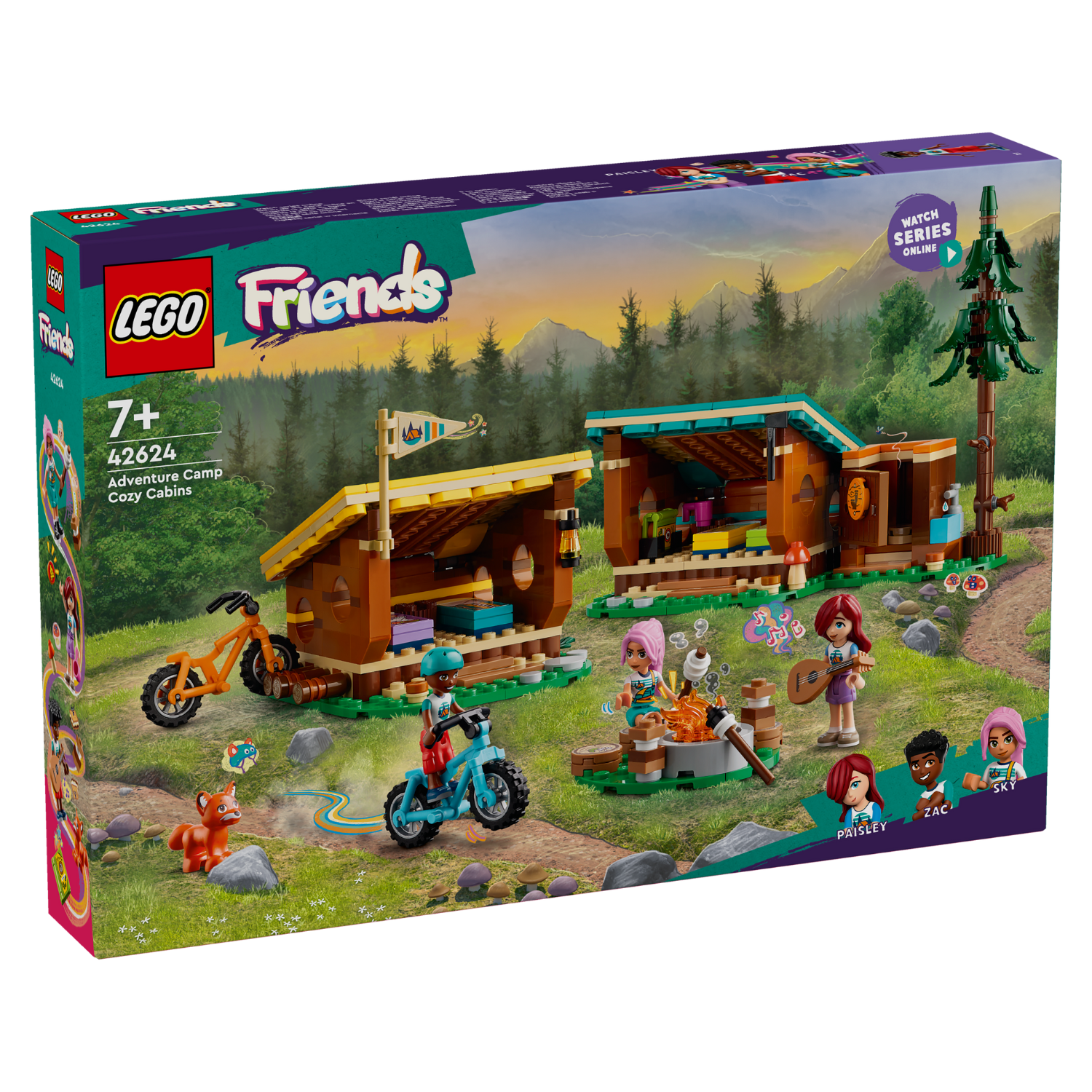 LEGO® Friends™ Adventure Camp Cosy Cabins - Bộ Đồ Chơi Lắp Ráp Lều Trại Dã Ngoại LEGO 42624 - Hình ảnh sản phẩm