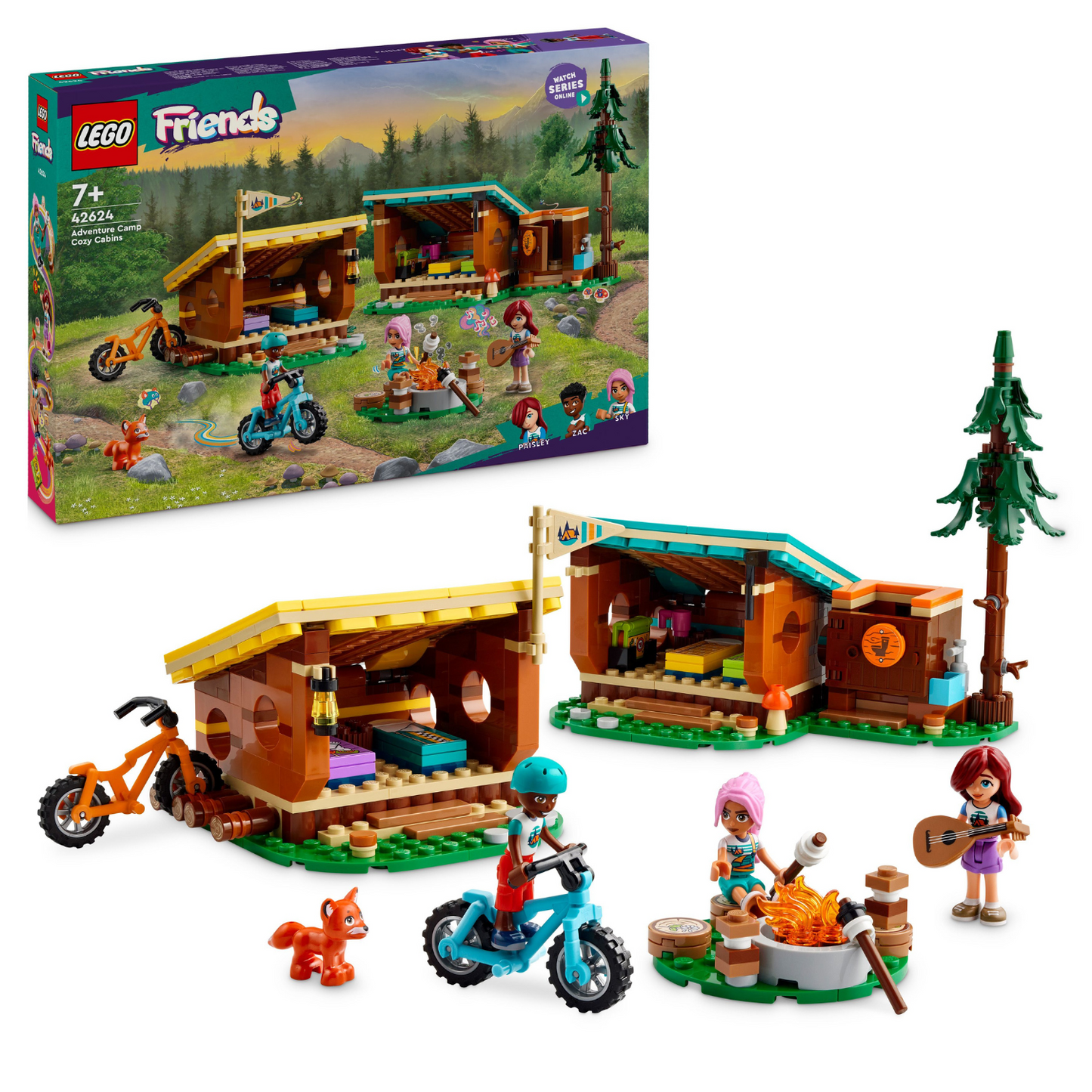LEGO® Friends™ Adventure Camp Cosy Cabins - Bộ Đồ Chơi Lắp Ráp Lều Trại Dã Ngoại LEGO 42624 - Hình ảnh bổ sung 9