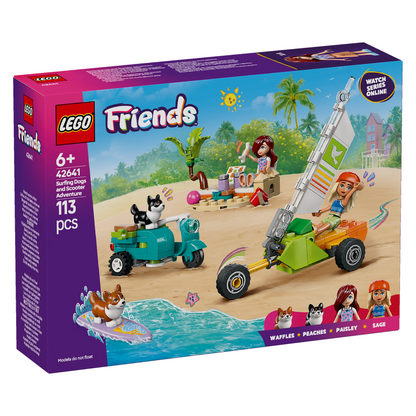 LEGO® Friends™ Surfing Dogs and Scooter Adventure Chuyến Phiêu Lưu Lướt Sóng Cùng Cún Cưng LEGO 42641 - Hình ảnh sản phẩm