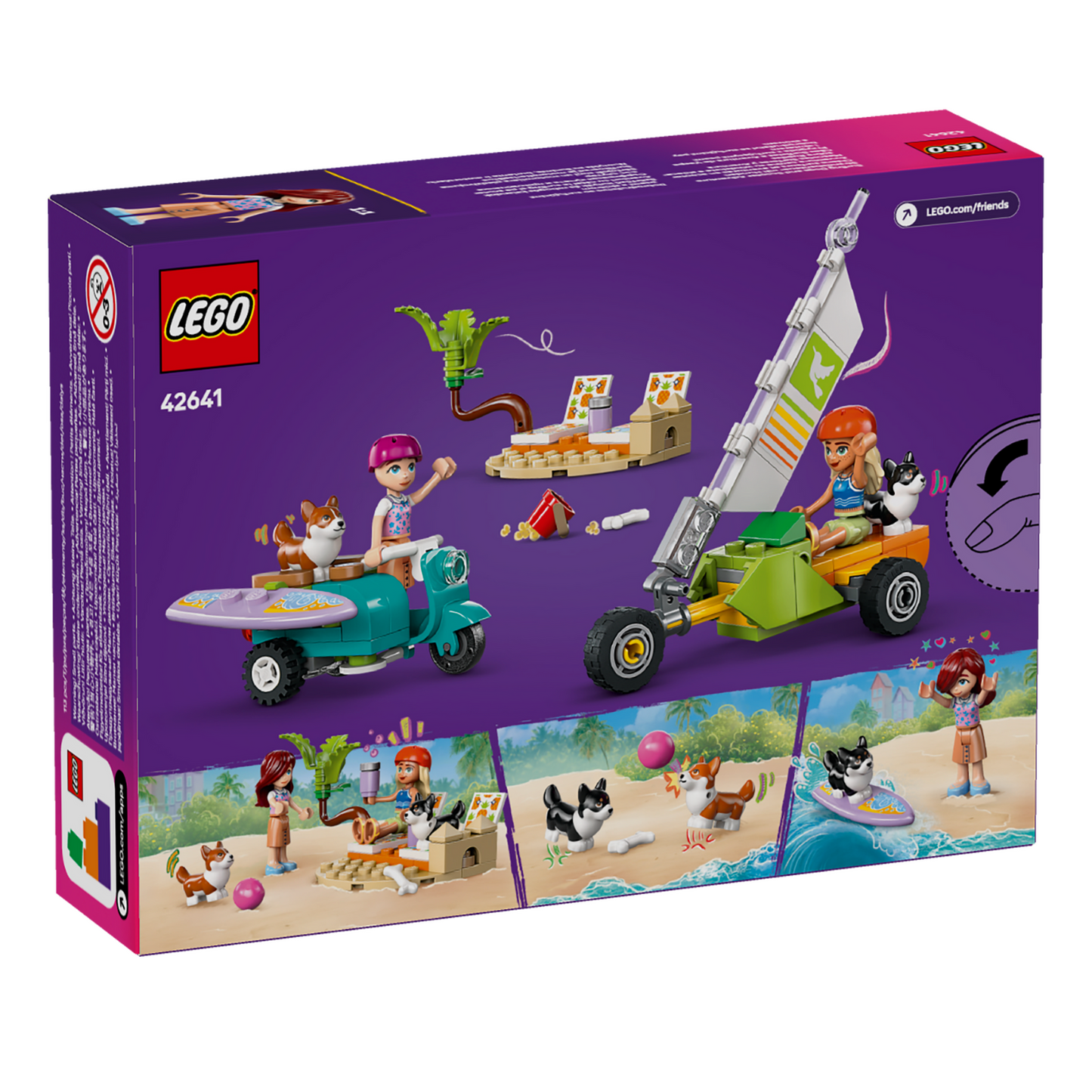 LEGO® Friends™ Surfing Dogs and Scooter Adventure Chuyến Phiêu Lưu Lướt Sóng Cùng Cún Cưng LEGO 42641 LEGO - ảnh 4 - LEGO Bui