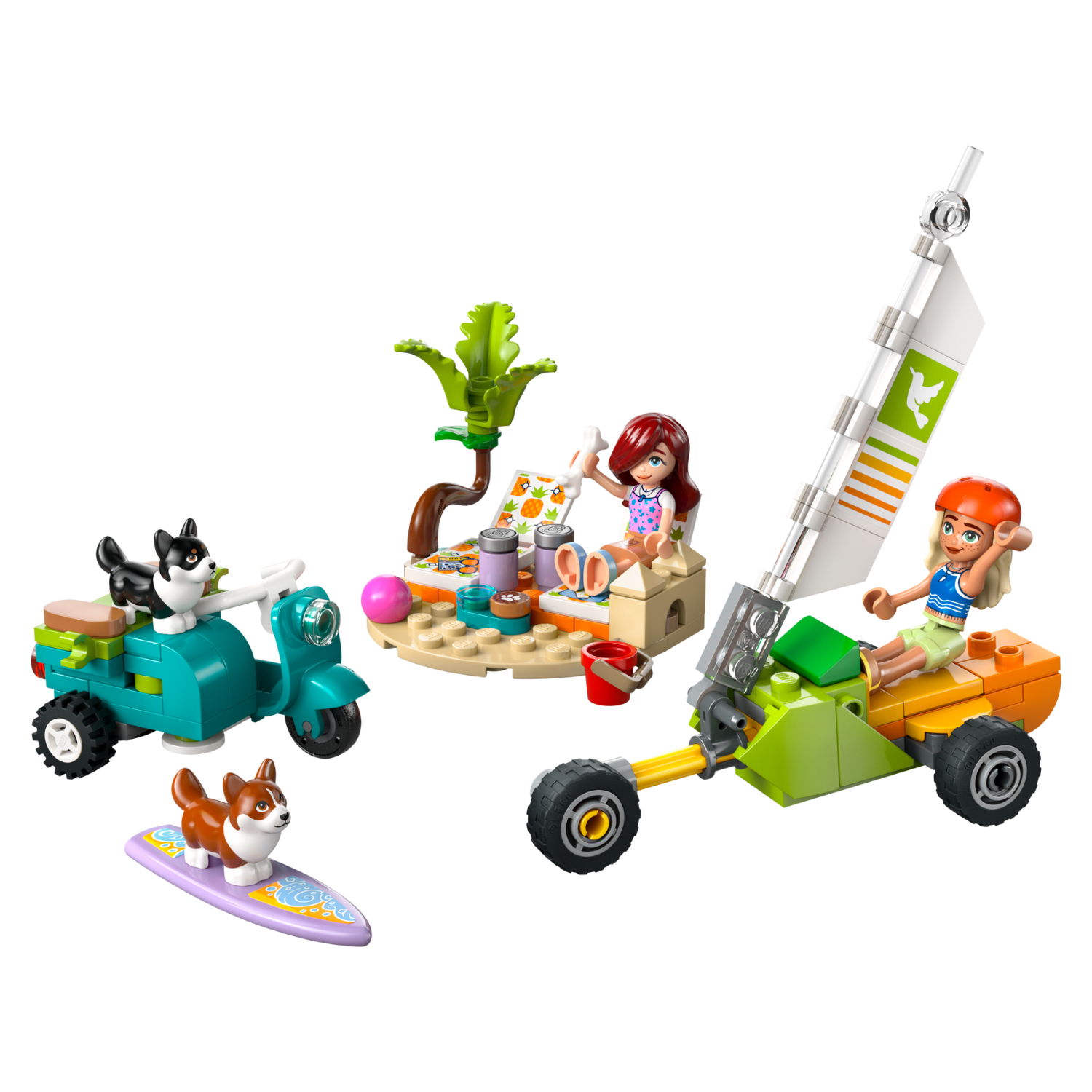 LEGO® Friends™ Surfing Dogs and Scooter Adventure Chuyến Phiêu Lưu Lướt Sóng Cùng Cún Cưng LEGO 42641 - Hình ảnh chi tiết 2