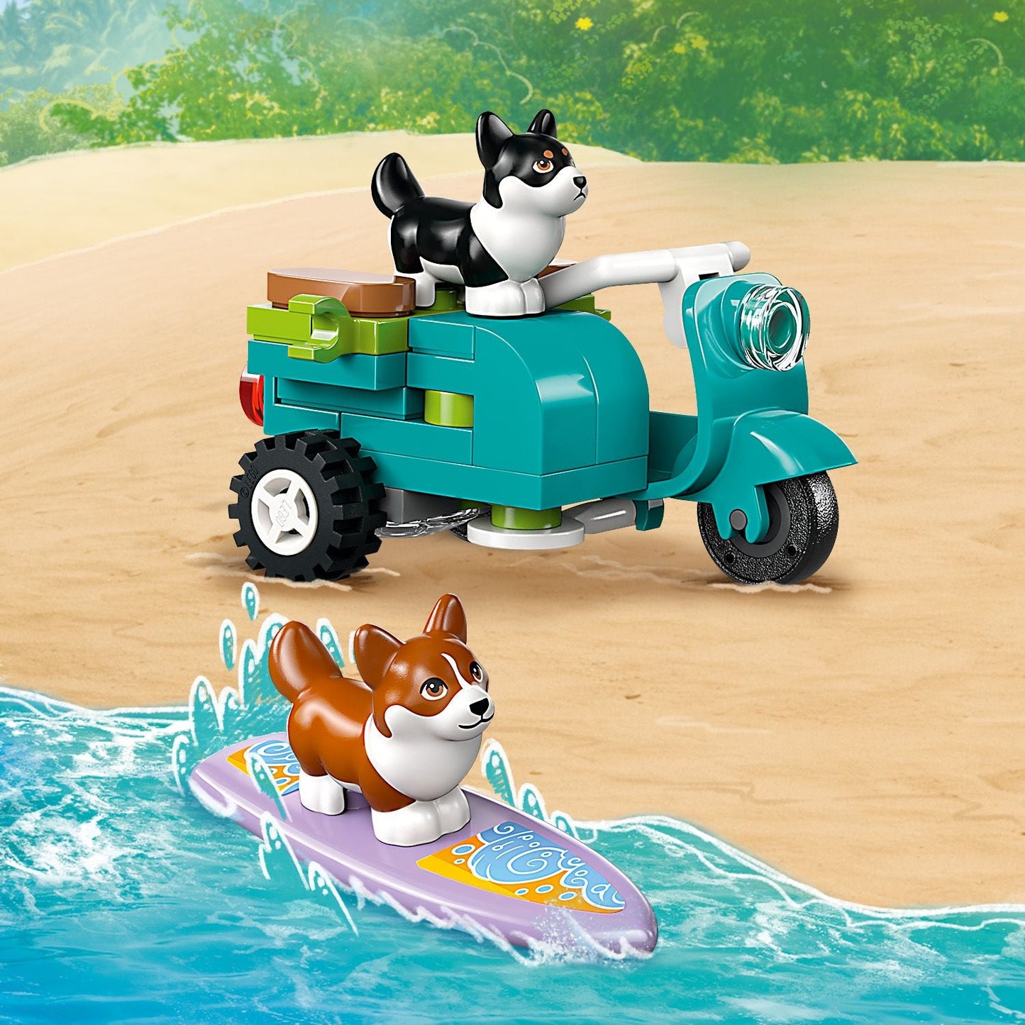 LEGO® Friends™ Surfing Dogs and Scooter Adventure Chuyến Phiêu Lưu Lướt Sóng Cùng Cún Cưng LEGO 42641 LEGO - ảnh 1 - LEGO Bui
