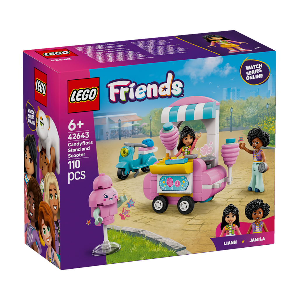 LEGO® Friends™ Cotton Candy Stand and Scooter - Bộ Lắp Ráp Quầy Kẹo Bông Và Xe Scooter - LEGO 42643 - Hình ảnh sản phẩm