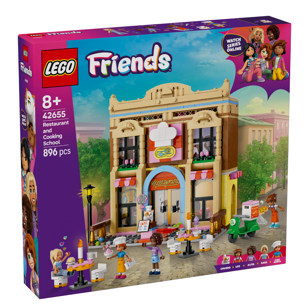 LEGO® Friends™ Restaurant and Cooking School - Bộ Lắp Ráp Nhà Hàng và Trường Dạy Nấu Ăn - LEGO 42655 - Hình ảnh sản phẩm
