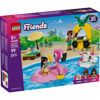 LEGO® Friends™ Unicorn & Flamingo Pool Party - Bộ đồ chơi lắp ráp Tiệc bể bơi (42658) - LEGO - Hình ảnh sản phẩm
