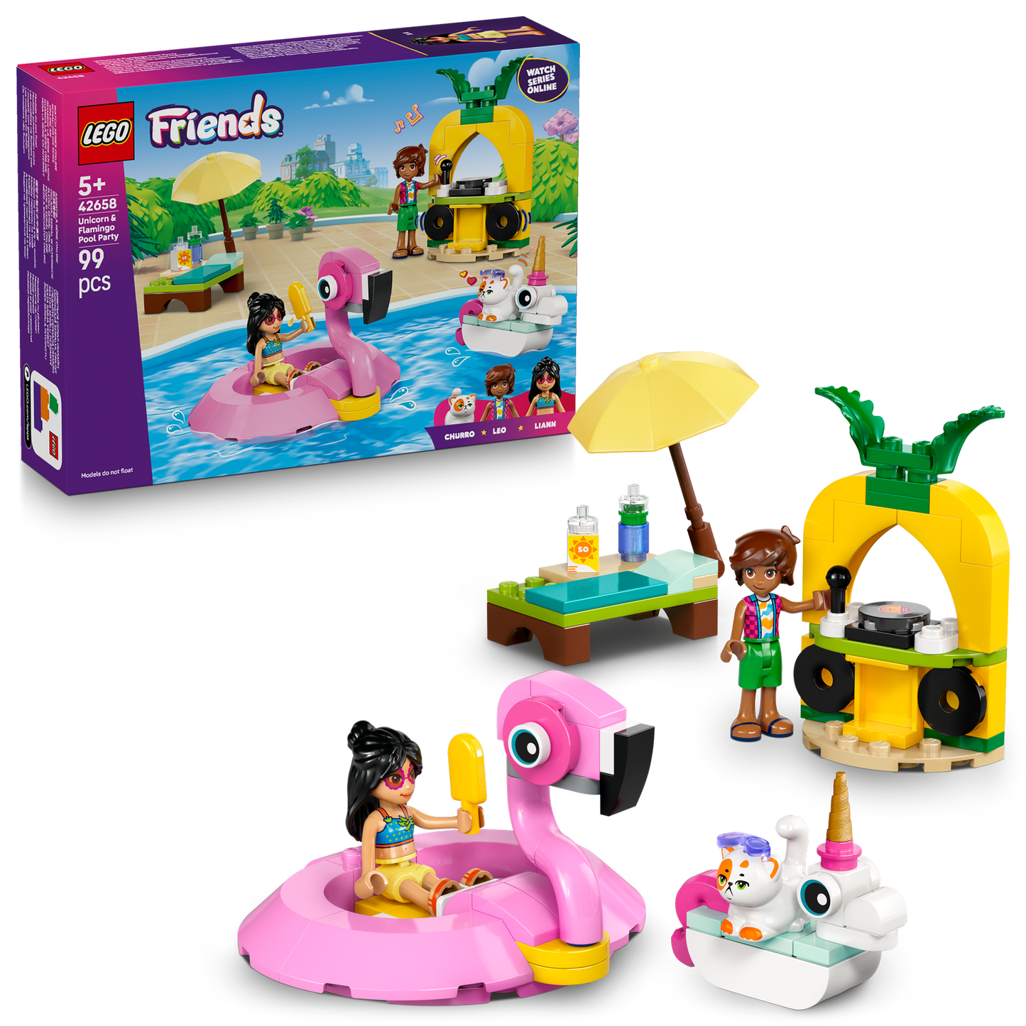 LEGO® Friends™ Unicorn & Flamingo Pool Party - Bộ đồ chơi lắp ráp Tiệc bể bơi (42658) - LEGO LEGO - ảnh 3 - LEGO
