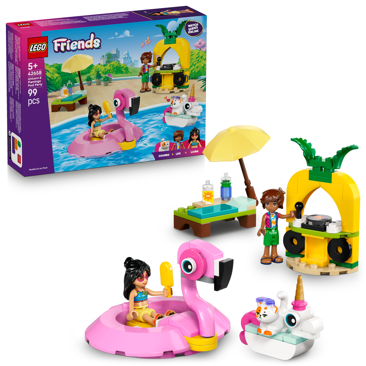 LEGO® Friends™ Unicorn & Flamingo Pool Party - Bộ đồ chơi lắp ráp Tiệc bể bơi (42658) - LEGO LEGO - ảnh 3 - LEGO