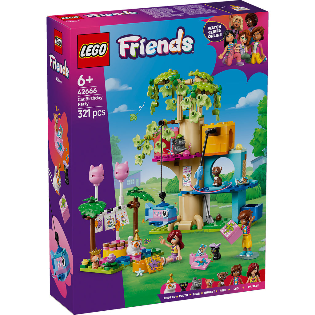 LEGO® Friends™ Cat Birthday Party & Tree House - Bộ Đồ Chơi Lắp Ráp Tiệc Sinh Nhật Mèo & Nhà Cây - LEGO 42666 - Hình ảnh sản phẩm