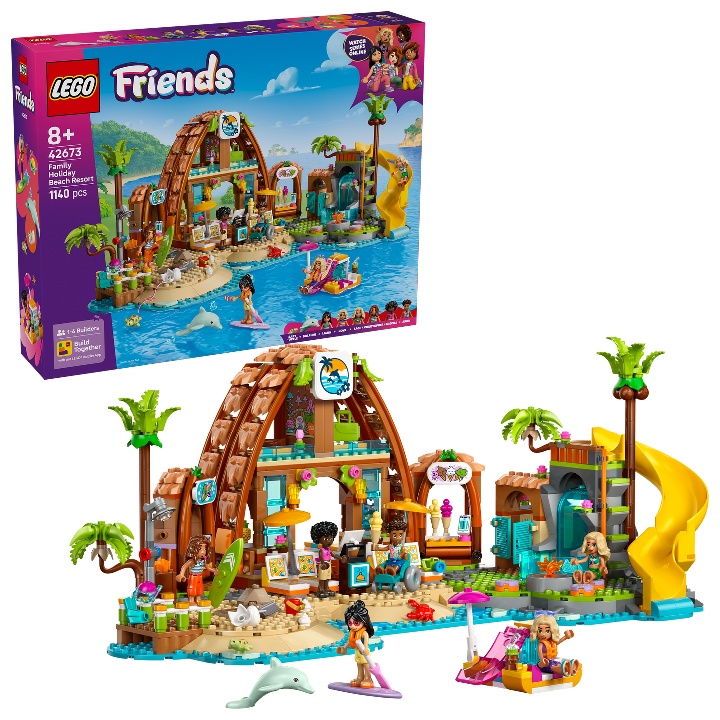 LEGO® Friends™ Family Vacation Beach Resort - Đồ Chơi Lắp Ráp Khu Nghỉ Dưỡng Bãi Biển - LEGO 42673 LEGO - ảnh 1 - Lego Constr