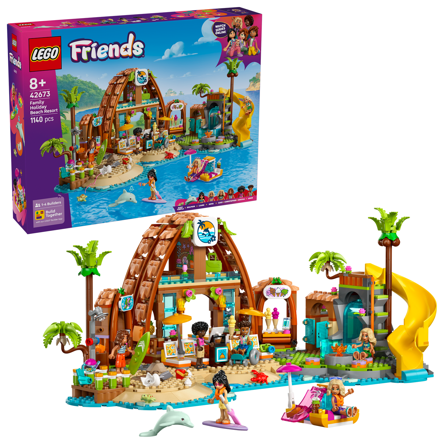LEGO® Friends™ Family Vacation Beach Resort - Đồ Chơi Lắp Ráp Khu Nghỉ Dưỡng Bãi Biển - LEGO 42673 LEGO - ảnh 1 - Lego Constr