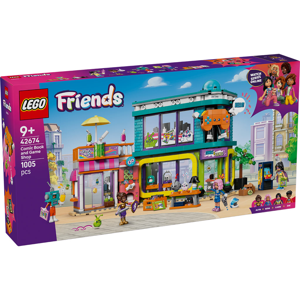 LEGO® Friends™ Comic Book and Game Store - Đồ chơi lắp ráp Cửa hàng truyện tranh và Trò chơi - LEGO 42674 - Hình ảnh sản phẩm