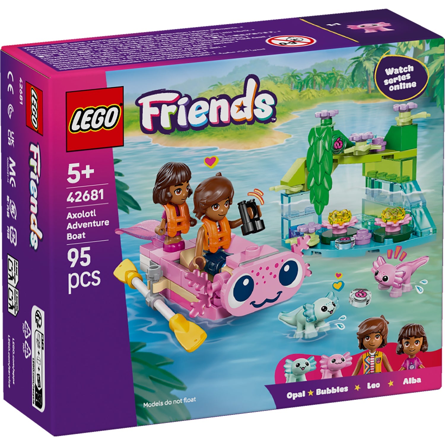 LEGO® Friends Axolotl Adventure Boat - Thuyền Khám Phá Kỳ Nhông Axolotl (42681) - Hình ảnh sản phẩm