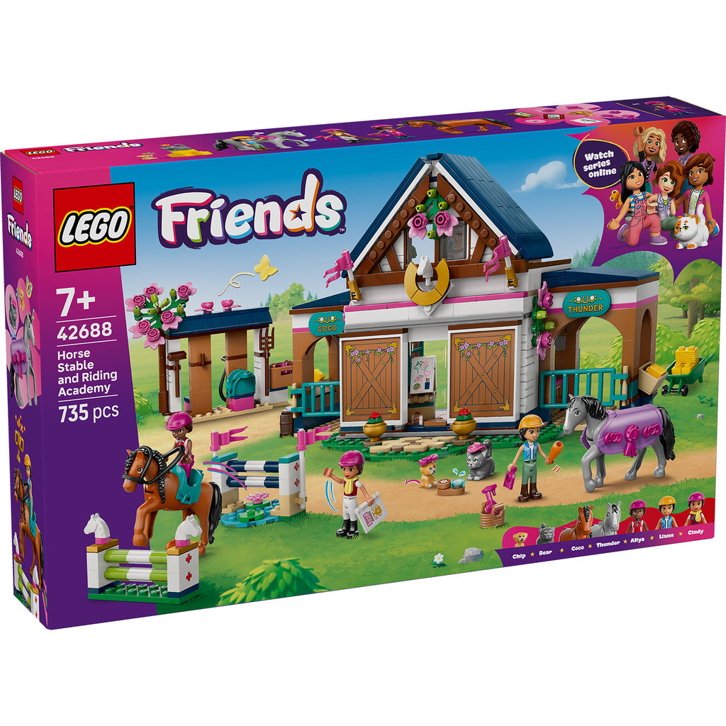LEGO® Friends Horse Stable and Riding Academy - Đồ chơi lắp ráp Học viện cưỡi ngựa và chuồng ngựa - LEGO 42688 - Hình ảnh sản phẩm