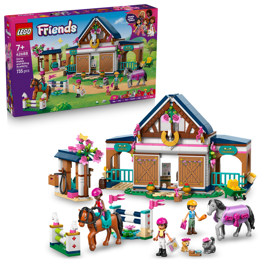 LEGO® Friends Horse Stable and Riding Academy - Đồ chơi lắp ráp Học viện cưỡi ngựa và chuồng ngựa - LEGO 42688 LEGO - ảnh 2 -