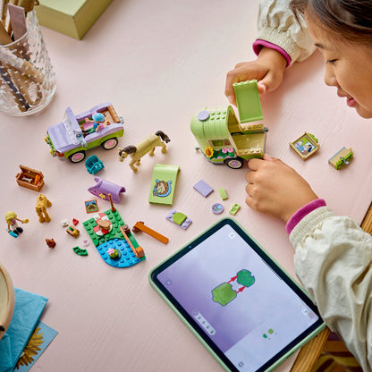 LEGO® Friends Horse & Baby Foal Trailer - Đồ Chơi Lắp Ráp Xe Kéo Ngựa LEGO 42695 - Hình ảnh bổ sung 4