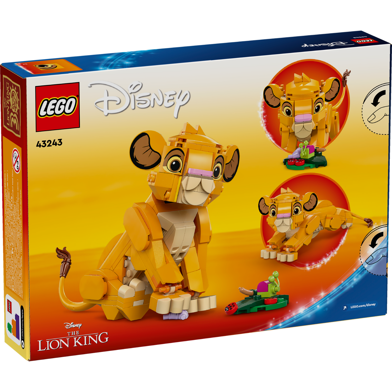 LEGO® Disney™ Simba the Lion King Cub - Đồ Chơi Lắp Ráp Mô Hình Vua Sư Tử LEGO 43243 LEGO - LEGO Sets