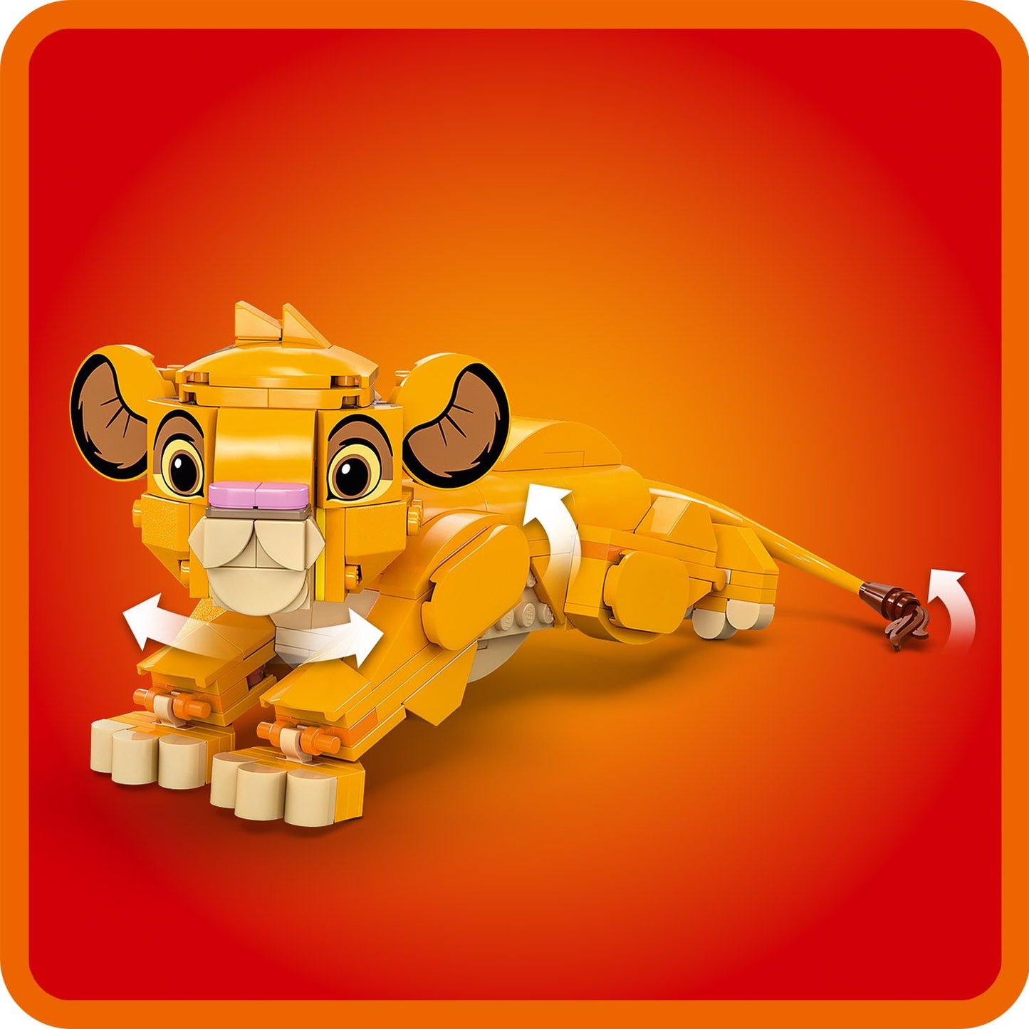 LEGO® Disney™ Simba the Lion King Cub - Đồ Chơi Lắp Ráp Mô Hình Vua Sư Tử LEGO 43243 - Hình ảnh bổ sung 8