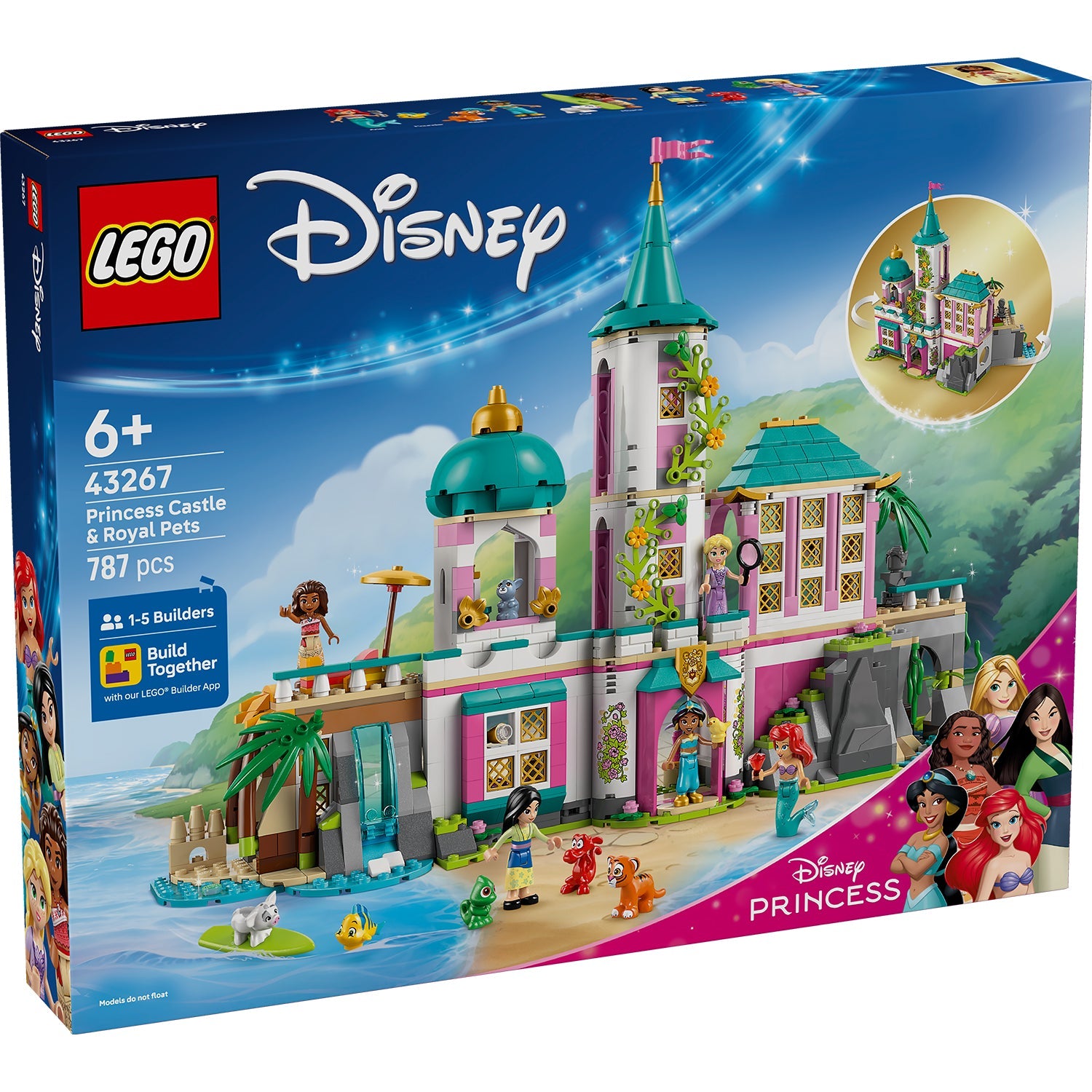 LEGO® Disney™ Princess Castle & Royal Pets - Đồ Chơi Lắp Ráp Lâu Đài Công Chúa Disney - LEGO 43267 - Hình ảnh sản phẩm