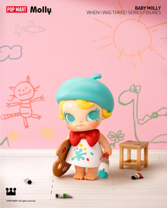 Baby Molly When I was Three！Series Figures - Mô Hình Blind Box Pop Mart Chính Hãng