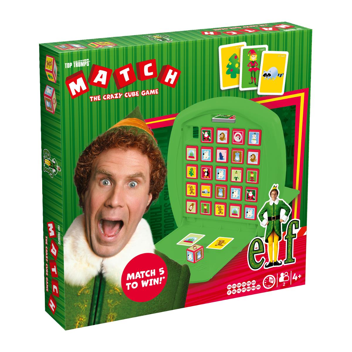 Elf Top Trumps Match Board Game - Trò chơi xếp hình 5 khối Buddy the Elf - Winning Moves - Hình ảnh sản phẩm