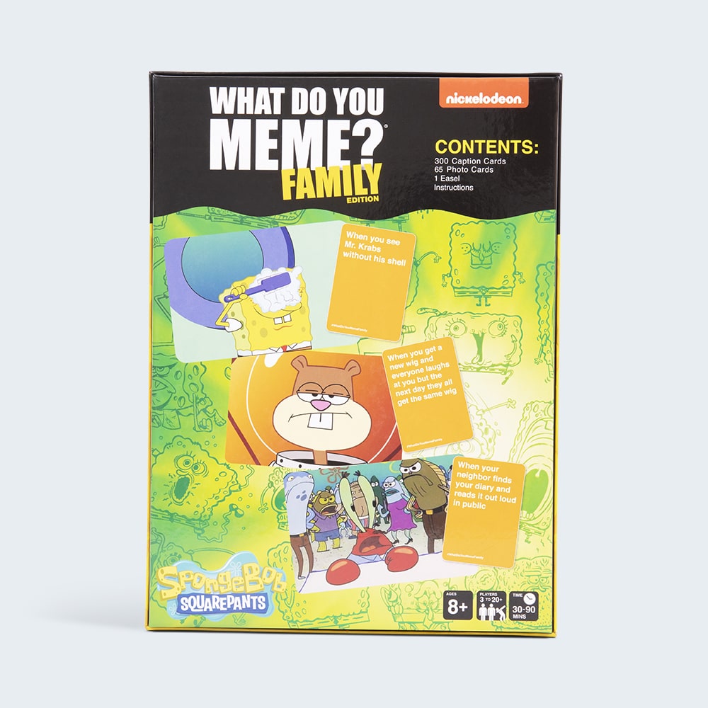 What Do You Meme?® SpongeBob Family Edition Card Game - Board Game Gia Đình Hài Hước Relatable
