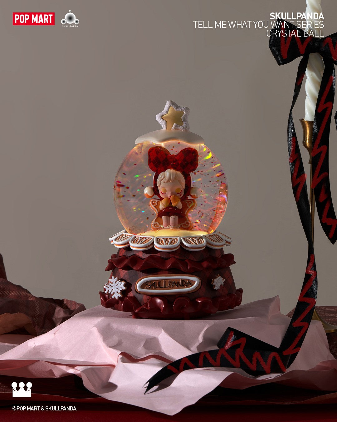 SKULLPANDA Tell Me What You Want Series-Crystal Ball Quả Cầu Pha Lê Art Toy Pop Mart