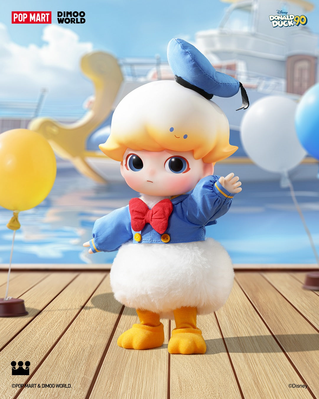 DIMOO Donald Duck 1/8 Action Figure - Mô Hình Hành Động Chính Hãng Pop Mart - Hình ảnh bổ sung 4