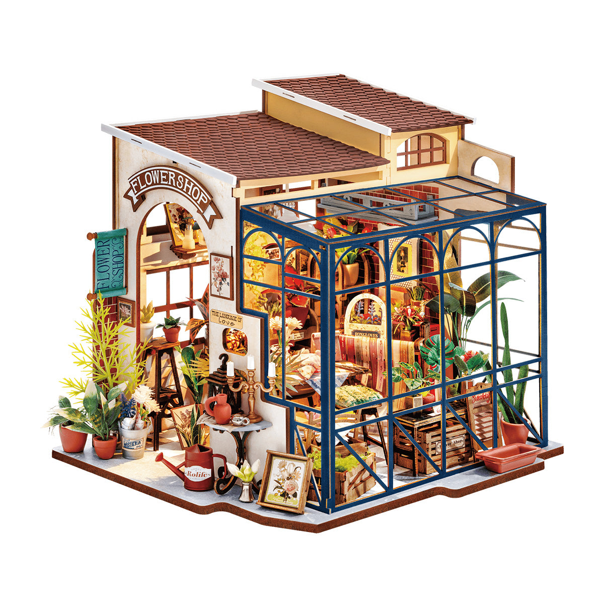 Rolife DIY Miniature Dollhouse - Emily's Flower Shop DG145 - Mô Hình Nhà Búp Bê Tự Làm - Rolife