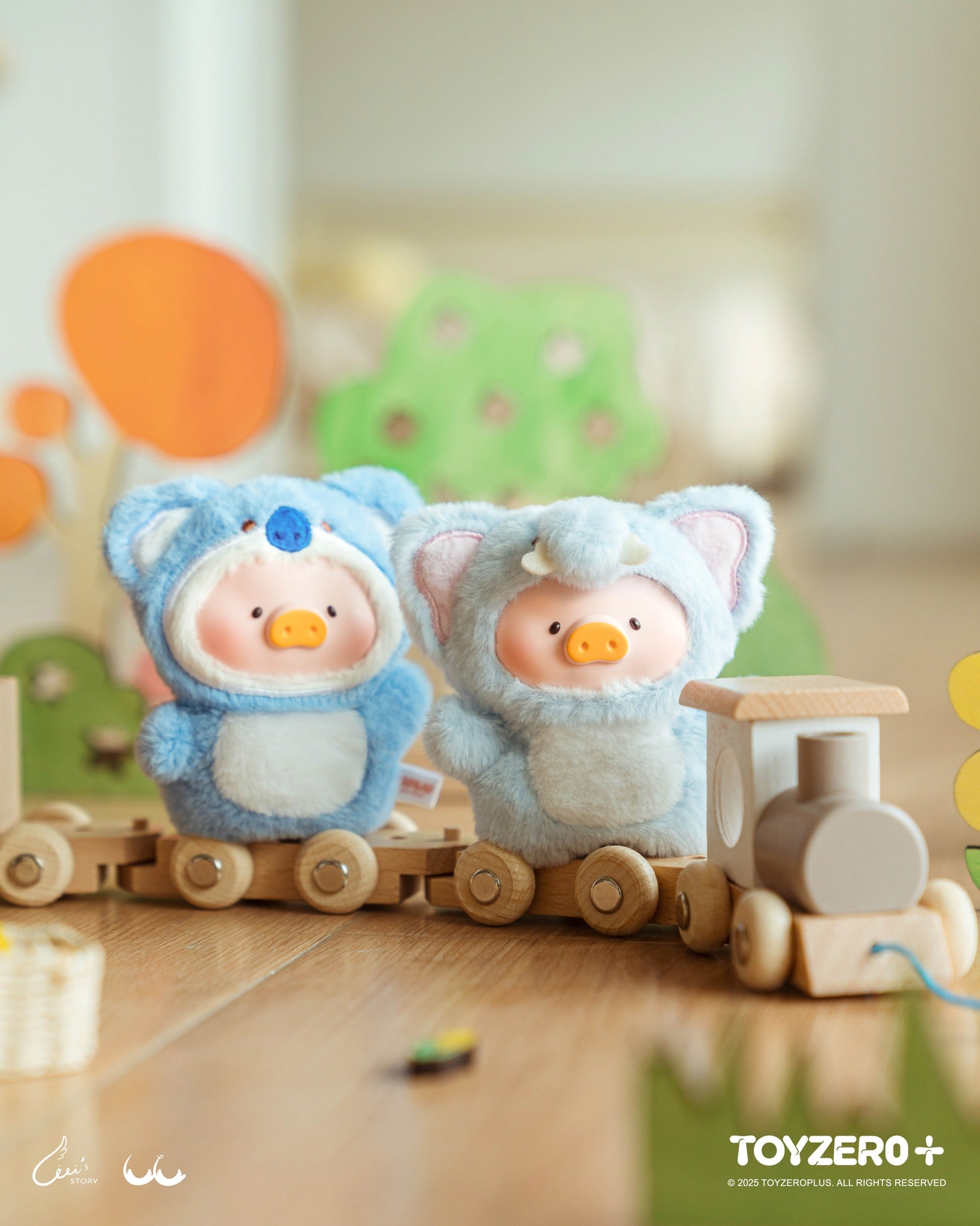 LuLu the Piggy Animal Party - Puppet Show PVC Face Plush Keychain Móc Khóa Bông Blindbox Toyzero+ - Hình ảnh chi tiết 2