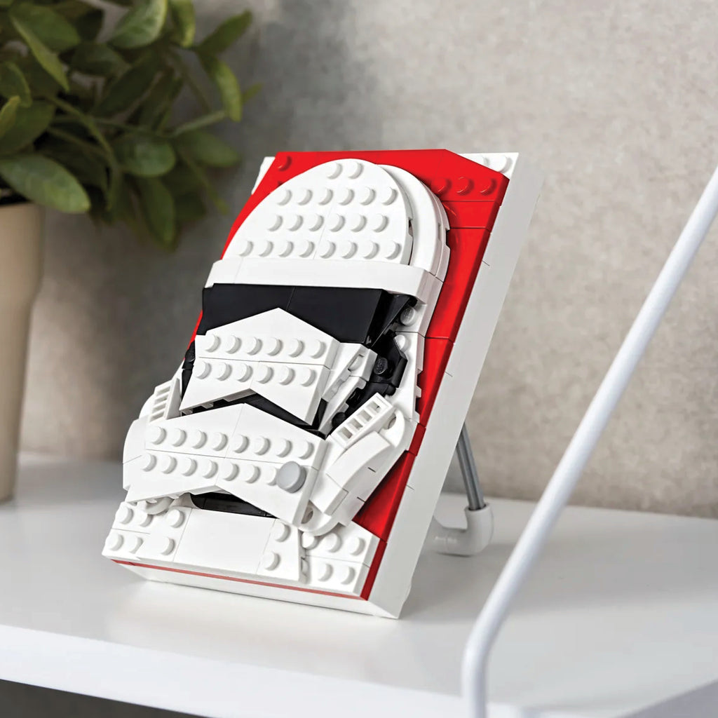 LEGO® Brick Sketches™ First Order Stormtrooper™ Mô hình Chân dung 3D Star Wars (40391) - Góc nhìn khác 3
